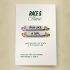 "RUN LIKE A GIRL" - Shoe tag