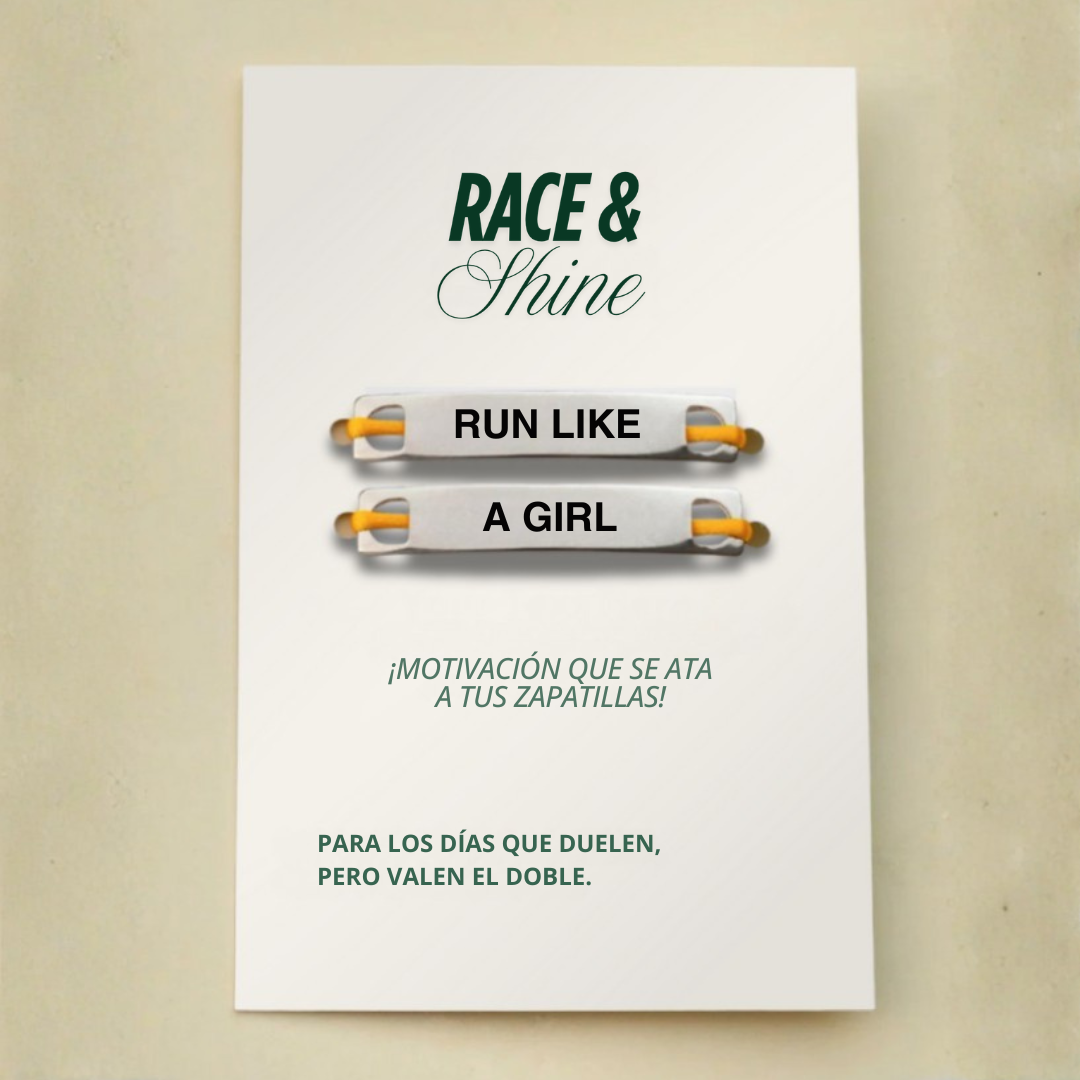 "RUN LIKE A GIRL" - Shoe tag
